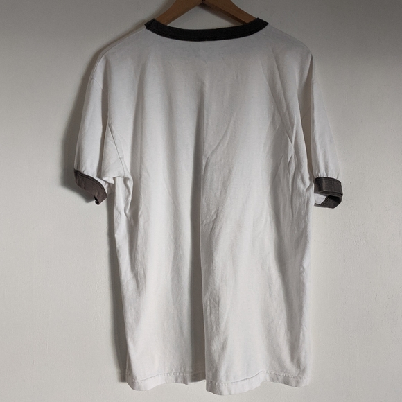 VTG 80s BOB ROSS Happy Trees Painting Ringer Shirt - Picture 6 of 8